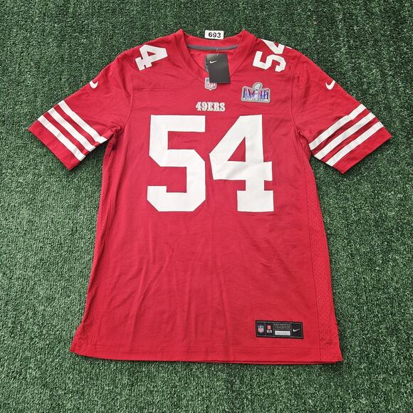 Fred Warner Jersey San Francisco 49ers Red #54 Nike Medium Super Bowl NWT - Picture 1 of 12
